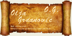 Olja Grdanović vizit kartica